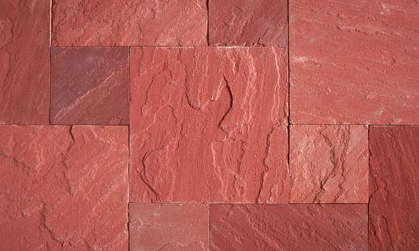 Dhoplur Red Sawn and Natural Surface tiles